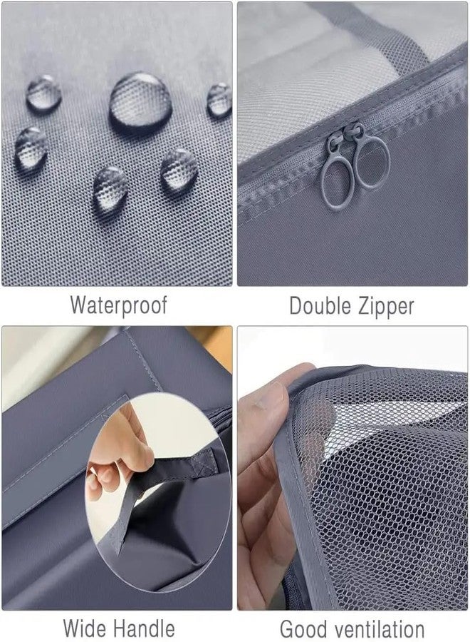 Bluwings 7 Pcs Foldable Luggage and Laundry Bag Pouch Waterproof Travel Toiletry Organizer Garment Storage Bag Portable Packing Cubes Storage Bag (1 Pc) (Grey) - Image 4